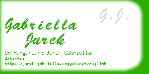 gabriella jurek business card